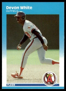 1987 Fleer Update Devon White California Angels #U-123 - Picture 1 of 2