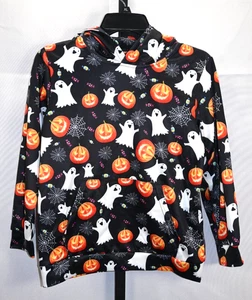 Sudadera con Capucha Halloween Juvenil Talla L Con Bolsillo Frontal Calabaza Fantasma Candy Webs Nueva Sin Etiquetas - Imagen 1 de 4