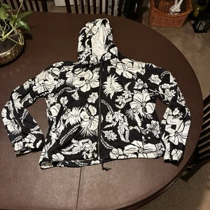 Lauren Ralph Lauren Active Women Windbraker XL Hooded Zippered Jacket Floral - Picture 1 of 11
