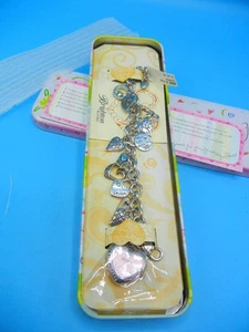 2005 Vintage BRIGHTON Ladies Charm Bracelet/Watch Breast Cancer Power of Pink - Picture 1 of 12