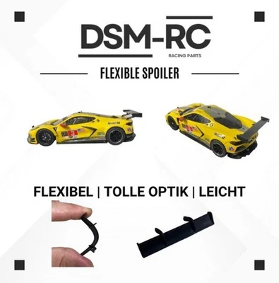 DSM-RC Flexibler Slotcar Spoiler kompatibel zu Carrera 124 Corvette C8.R