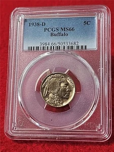 1938-D Buffalo Nickel PCGS MS 66 #MF-T3416 - Bild 1 von 2