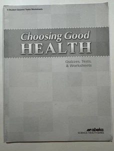 ABEKA Choosing Good Health Quiz, Test, and Worksheet NEW - Foto 1 di 1