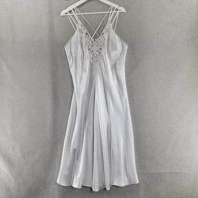 Vestido sin Mangas Maidenform Talla Grande Marfil Cuentas Lencería Camisón Nupcial Tirantes Foto 1 de 4