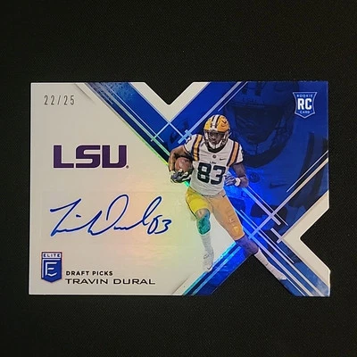 2017 Elite Draft Picks Travin Dural Die-Cut Blue RC Auto /25 - Image 1 of 4