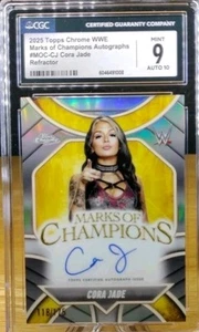 2025 Topps Chrome WWE Cora Jade #MOC-CJ Marks of Champions Auto Refractor /175 - Picture 1 of 2
