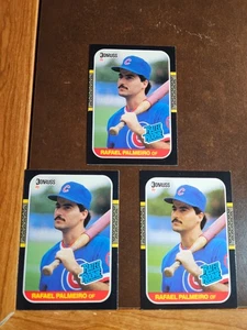 RAFAEL PALMEIRO - **Lot of 3 1987 Donruss ROOKIE CARDS** - Cubs -(All NRMT-MINT) - Picture 1 of 1