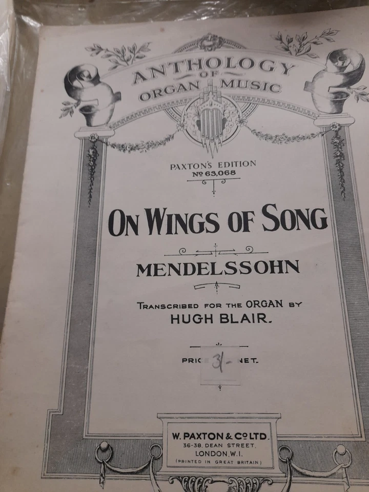 MENDELSSOHN/ ON WINGS OF SONG / ORGAN SOLO - Image 1 of 1
