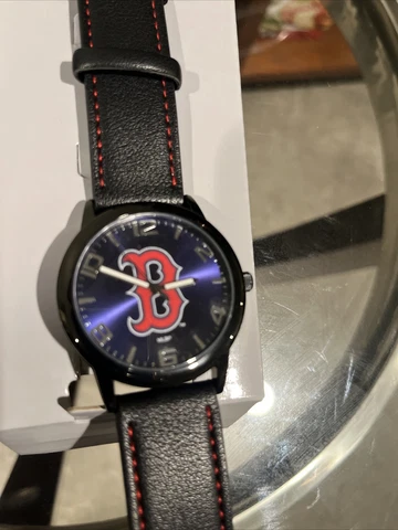 Game time Boston Red Sox Player Watch  Blue Red With Black Wrist Band Cover