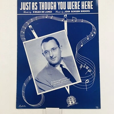 "JUST AS WHILE YOU WERE HERE" ©1942 Partituras de piano vintage Tommy Dorsey - Imagem 1 de 4