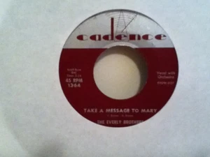  THE  EVERLY  BROTHERS   7"  VINYL  SINGLE , TAKE A MESSAGE TO MARY / POOR JENNY - Picture 1 of 2