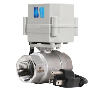 Valvola a sfera motorizzata elettrica in acciaio inox 1" 110V 120V-220VAC N/spina US aperta - Foto 1 di 9