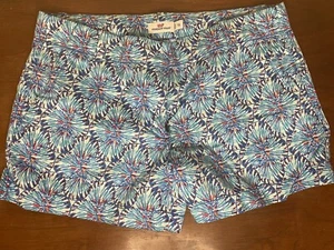 Vineyard Vines Girls Shorts Size 16 Diamond Floral Shell Blue - Picture 1 of 5