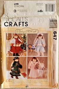 McCalls Crafts 647 Betsey McCall für 18" Puppen Schnittmuster - Bild 1 von 3