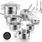 Duxtop Professional Stainless Steel Pots And Pans Set, 18Pc,