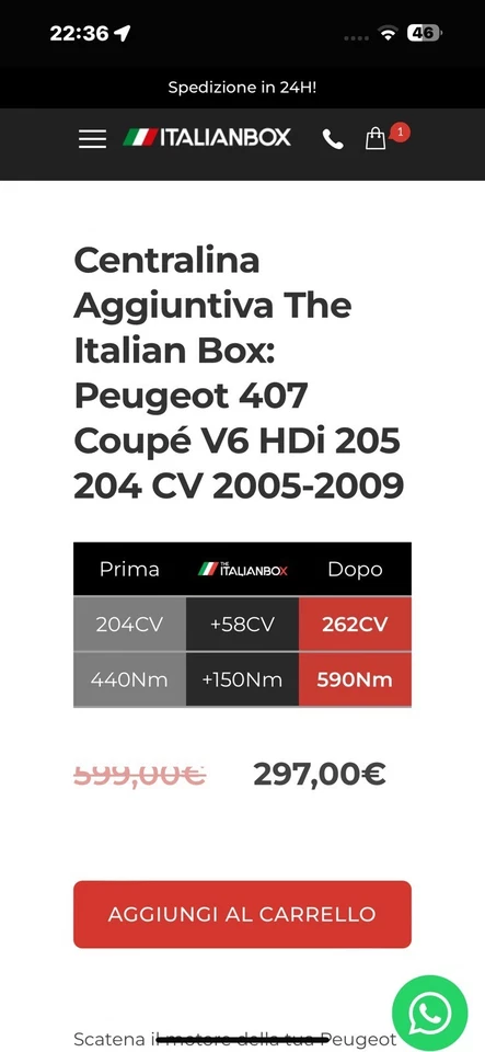 centralina aggiuntiva Peugeot 407 Coupe 2,7 Hdi, 204 CV  - Immagine 1 di 1