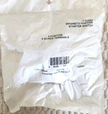 Interruptor de arranque de encendido Prime Line 7-01852; 4 posiciones; 5 terminales Foto 1 de 2