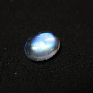 2,3 Cts 9,7x7,7 MM Cristallo Naturale Blu Lucido Arcobaleno Pietra di Luna Cabochon Ovale - Foto 1 di 9