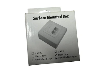 Surface Mounteed BOX Netzwerksteckdose 2 Port Cat 6 - Bild 1 von 3