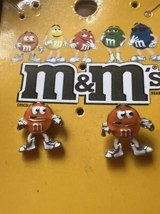 M & M Candy Whimsical Novelty Orange Pierced Earrings NEW - Picture 1 of 4