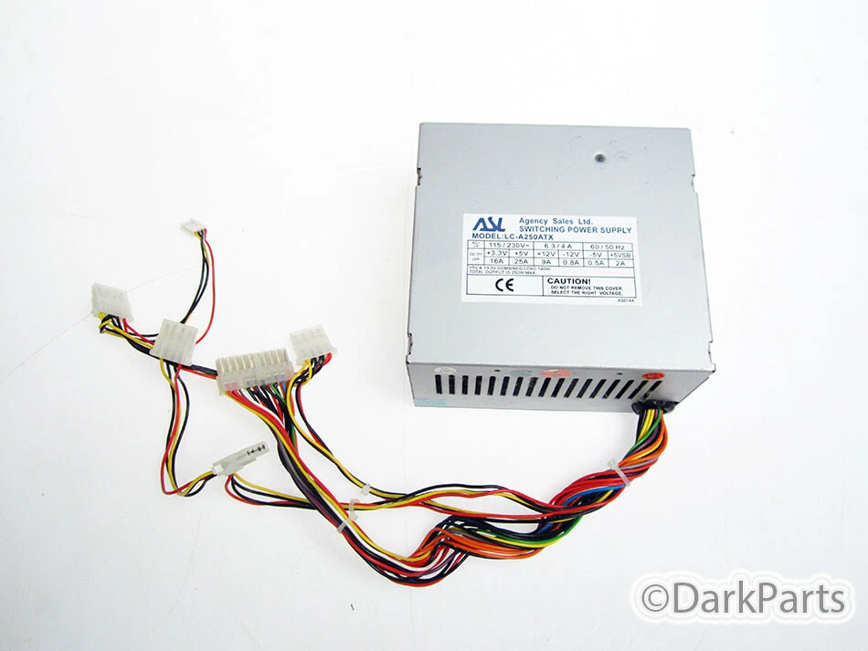 ASL Agency Sales LC-A250ATX Power Supply 250W PSU - Photo 1/1