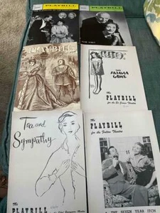 LOTTO 6 PLAYBILL BROADWAY VINTAGE-anni '50-Tea & Sympathy, 7 anni prurito ALTRO! - Foto 1 di 3