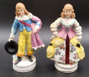 Estatuillas antiguas de porcelana Seatendorf Alemania 5" realeza niño y niña - Imagen 1 de 7