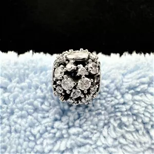 Authentic Silver 925 Pandora Charm Clear Radiant Sparkle CZ Hollow Charm 799225 - Picture 1 of 5