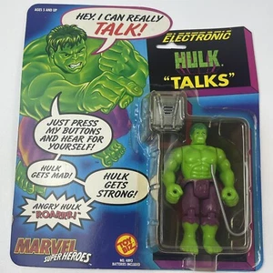 1991 Vintage Electronic Hulk Talks Action Figure Toy Biz Marvel Supper Heroes - Picture 1 of 9