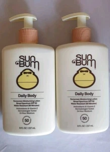 Lot of 2 Sun Bum SPF 50 - Daily Body Lotion Sunscreen Antioxidants Exp 02/2026 - Picture 1 of 4
