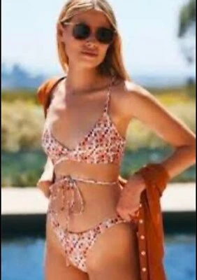 Nuevo con etiquetas $183 L*Space Kristen Top Camacho Parte Inferior Bloque Fiesta Bikini M L471 Foto 1 de 4