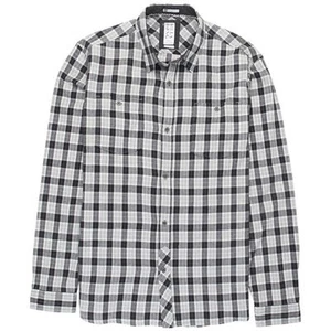 NUEVA CAMISA TEJIDA PARA HOMBRE BILLABONG blazed manga larga abotonada negra  - Imagen 1 de 1