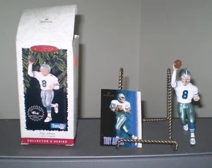 A NFL Retired Quarter Back Troy Aikman Dallas Cowboys Ornament & Card NEW! - Picture 1 of 1