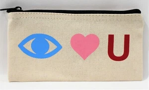 Alex and Ani Canvas Pouch Zipper Closure Make-Up Jewelry Bag 8" x 4" - Picture 1 of 2