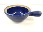 Vintage USA Oven Serving Casserole Bowl with Handle Periwinkle Blue with Rings