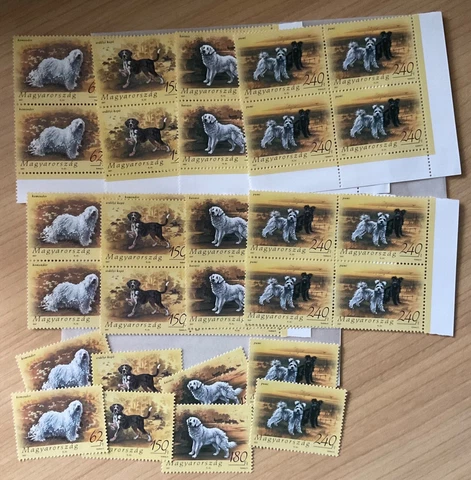 Hungary 2007 Dogs 10ea. Of 4 values MNH - 40 Stamps Total Cover
