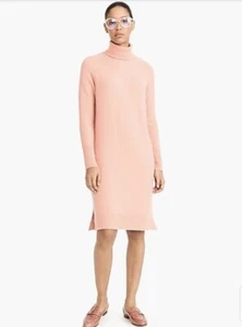 J. Rundhalsausschnitt Rollkragen Pullover Kleid superweiches Garn Medium Muschel neu 118 $ Alpaka - Bild 1 von 10