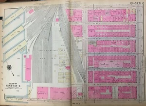 1921 MANHATTAN NY W 59TH-W 65TH ST & AMSTERDAM AV TO HUDSON RIVER ATLAS MAP - Picture 1 of 5