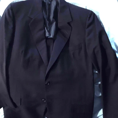 Vintage Neiman Marcus Oxxford Clothes dark navy wool blazer jacket M - Image 1 of 4
