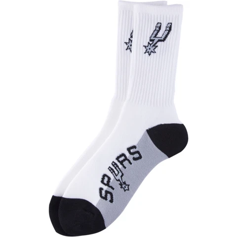 San Antonio Spurs Crew Socks Large Size 10 to 13 White Cover