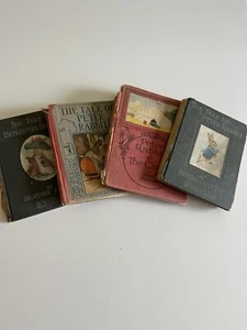 Antique Peter Rabbit Book Lot x4 Benjamin Bunny The Circus Hardcover - Picture 1 of 15