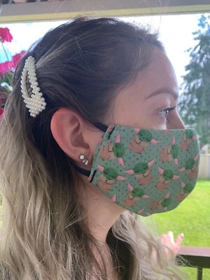 Baby Yoda Handmade 100% Cotton Fabric Face Mask Jedi Clonewars darth vader force - Image 1 of 2