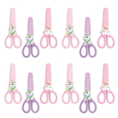 LITTLE SCISSORS BY NEWMARKET.LOVE 12 Pack Goodies Unicorn Scissors Birthday Party Favors Gift Goodie Bags