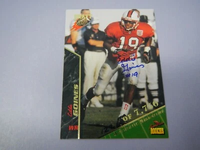 1995 Signature Rookies Draft '95 Authentic Signature Eddie Goines #32 Auto /7750 - Image 1 of 4