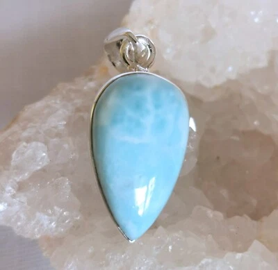 Anhänger mit Larimar, 925er Silber - Blau - Pektolith - Bild 1 von 4