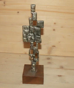 Vintage hand made abstract modernist surrealist metal figurine - Picture 1 of 12