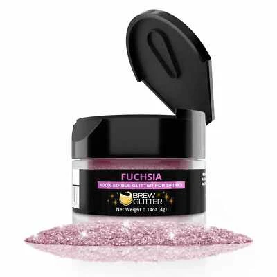 Bakell Fuchsia Food Grade Brew Glitter® 4g Jar - Image 1 of 4