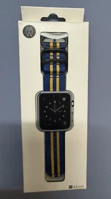 Monowear Watch Band for Apple iWatch, Blue/Yellow 42mm Foto 1 de 2