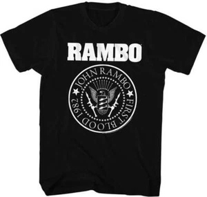 Rambo First Blood Circle Emblem John Rambo 1982 Men's T Shirt 80's Movie Merch - Picture 1 of 3