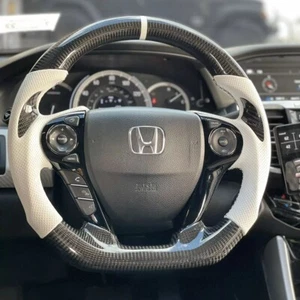 Real Carbon Fiber Steering Wheel Fits Honda Accord 9th 2013-2017 - Bild 1 von 4